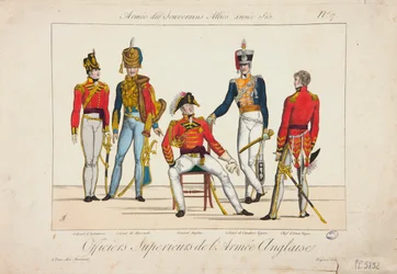 Höhere Offiziere der englischen Armee, Armee der alliierten Souveräne, 1815